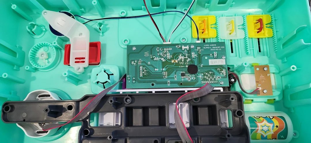 Fisher-Price DJ Table circuit board inside the toy
