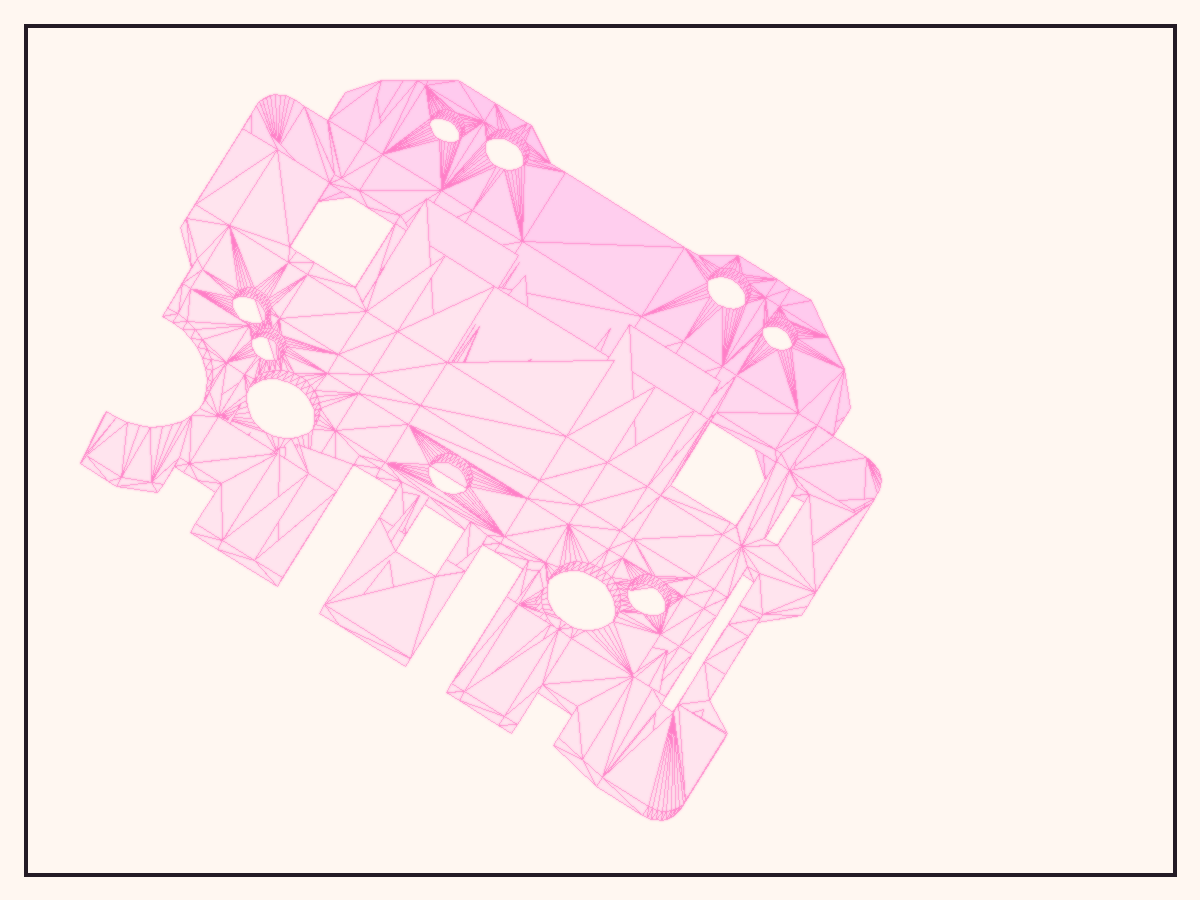 Furby face support STL preview
